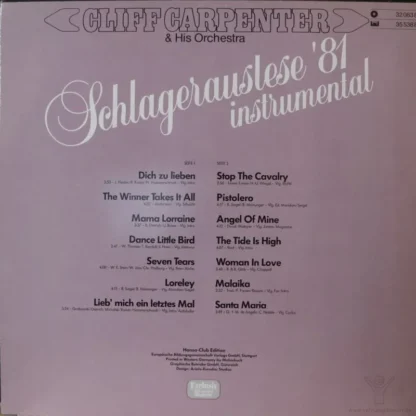 Cliff Carpenter: Schlagerauslese '81 – Bild 2