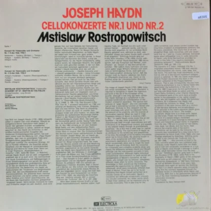 Mstislaw Rostropowitsch: Joseph Haydn - Cellokonzerte Nr.1 Und Nr.2 – Bild 2