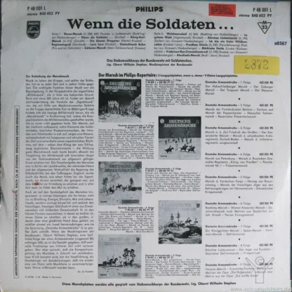 Stabsmusikkorps Der Bundeswehr Ltg.Oberst Wilhelm Stephan: Wenn Die Soldaten -  Märsche Und Marschlieder – Bild 2