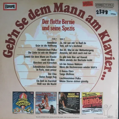 Der Flotte Bernie Und Seine Spezis: Geb'N Se Dem Mann Am Klavier – Bild 2