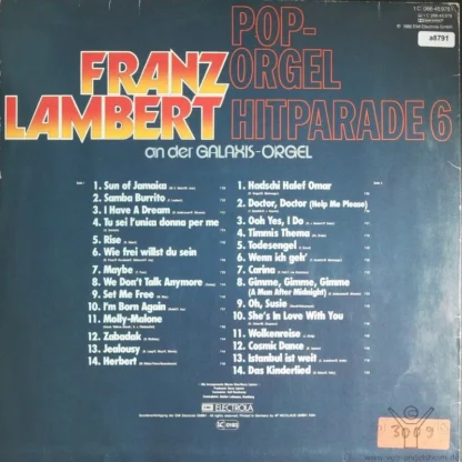 Franz Lambert: Pop Orgel Hitparade Sechs – Bild 2