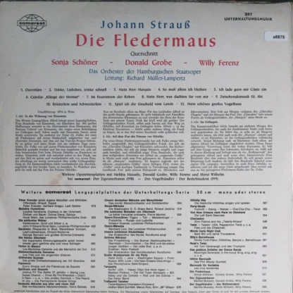 Sonja Schöner Donald Grobe Willy Ferenz Ein Opernchor,  Das Orchester Der Hamburgischen Staatsoper - Leitung: Richard Müller-Lampertz : Traumland Operette Die Fledermaus - Johann Strauss – Bild 2