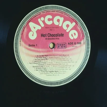 Hot Chocolate : 20 Greatest Hits – Bild 3