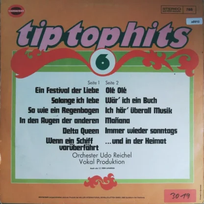 Orchester Udo Reichel: Tip Top Hits 6 – Bild 2