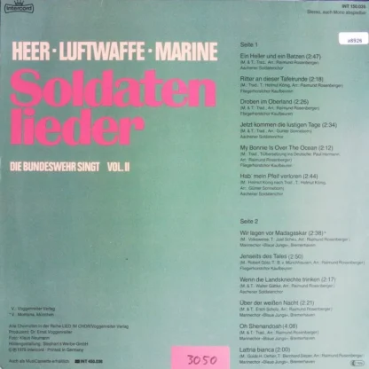 Divers: Soldatenlieder -  Heer • Luftwaffe • Marine  Die Bundeswehr Singt Vol. 2 – Bild 2