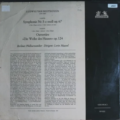 Berliner Philharmoniker - Dirigent: Lorin Maazel: Ludwig Van Beethoven Symphonie Nr. 5 C-Moll Op. 67 »Die Weihe Des Hauses« Ouvertüre Op.124 – Bild 2