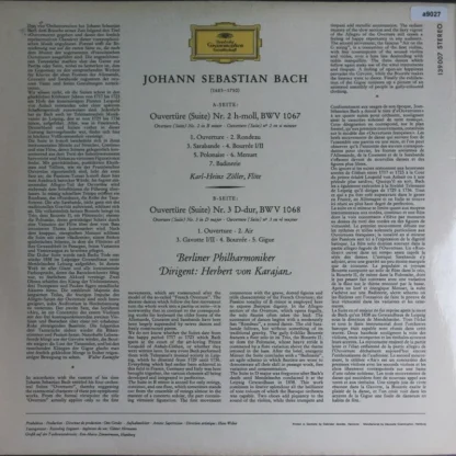 Berliner Philharmoniker - Dirigent: Herberit Von Karajan: Johann Sebastian Bach Ouvertüre (Suite) Nr. 2 H-Moll, Bwv 1067 – Bild 2