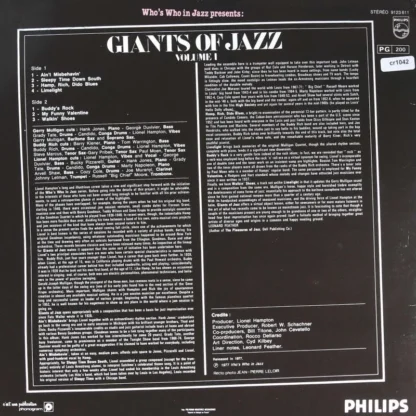 Buddy Rich, Lionel Hampton, Gerry Mulligan: Giants Of Jazz Vol. 1 – Bild 2