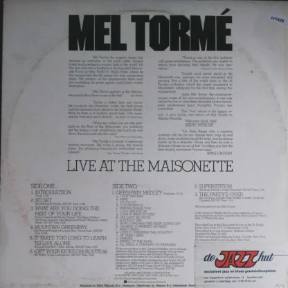 Mel Tormé: Live At The Maisonette – Bild 2