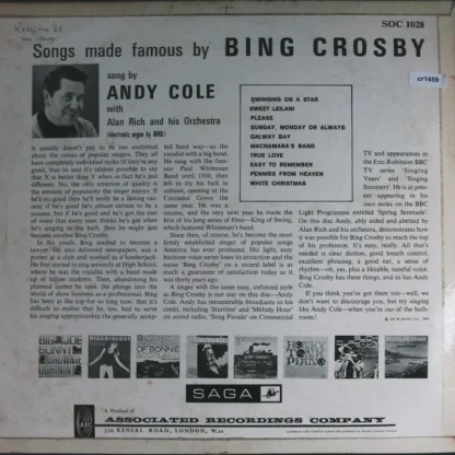 Andy Cole: Songs Made Famous By Bing Crosby – Bild 2