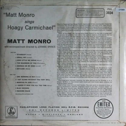 Matt Monro: Sings Hoagy Carmichael – Bild 2