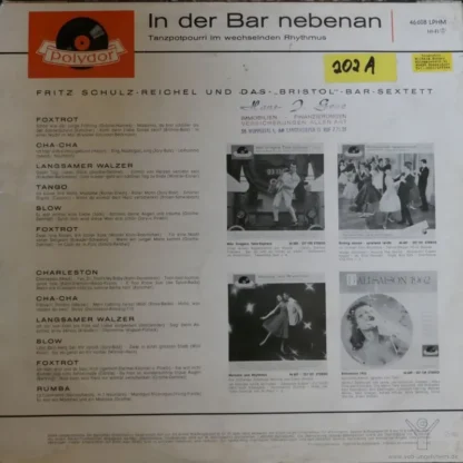 Fritz Schulz-Reichel: In Der Bar Nebenan (Und Das 'Bristol' Bar-Sextett) – Bild 2