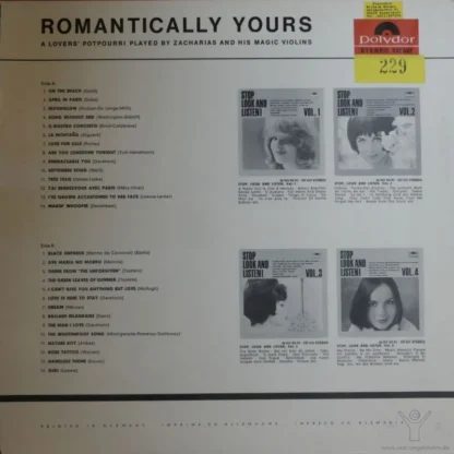 Helmut Zacharias: Romantically Yours - A Lovers´Potpourri – Bild 2