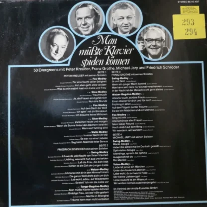 Various: Man M. Klavier Sp. Können (Kreuder,Grothe,Jary U. Schröder) – Bild 2