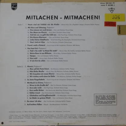 Various: Mitlachen - Mitmachen – Bild 2