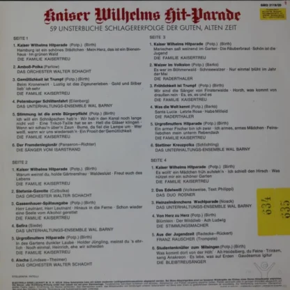 Various: Kaiser Wilhelms Hit-Parade – Bild 2