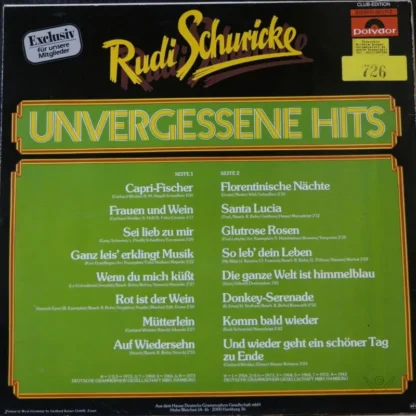 Rudi Schuricke: Unvergessene Hits – Bild 2