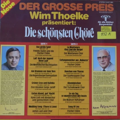 Various: Der Große Preis - Wim Thoelke Präsentiert Die Schönsten Chöre – Bild 2