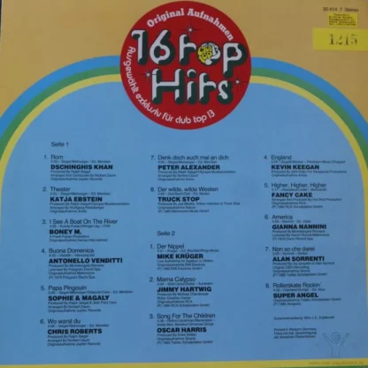 Various: 16 Top Hits (Club Top 13) Juli / August '80 – Bild 2