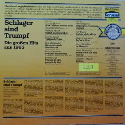 Various: Schlager Sind Trumpf - Die Goldenen Und Unvergänglichen Hitparaden-Rekorde 1965 – Bild 2