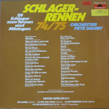 Orchester Pete Danby: Schlagerrennen 74/75 – Bild 2