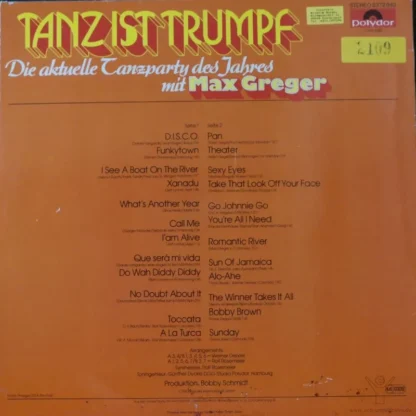 Max Greger: Tanz Ist Trumpf - Die Akt. Tanzplatte D. Jahres 1980 – Bild 2