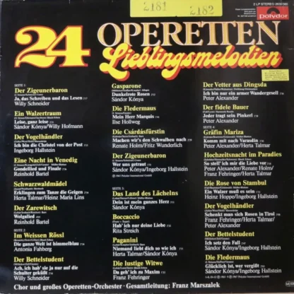 Various: 24 Operetten Lieblingsmelodien – Bild 2