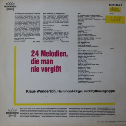 Klaus Wunderlich: 24 Melodien, Die Man Nie Vergisst – Bild 2