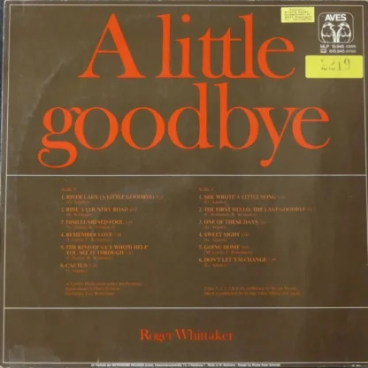 Roger Whittaker: A Litle Good Bye