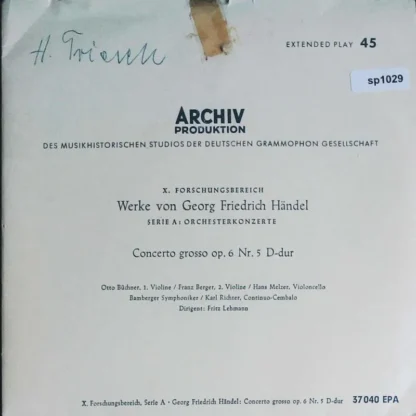 Georg Friedrich Händel: Concerto Grosso Op. 6 Nr. 5 D-Dur